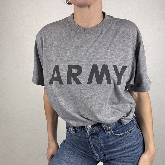 90s 00s Vintage ARMY T-Shirt, Men's M-L / Women's XL - Picture 1 of 9